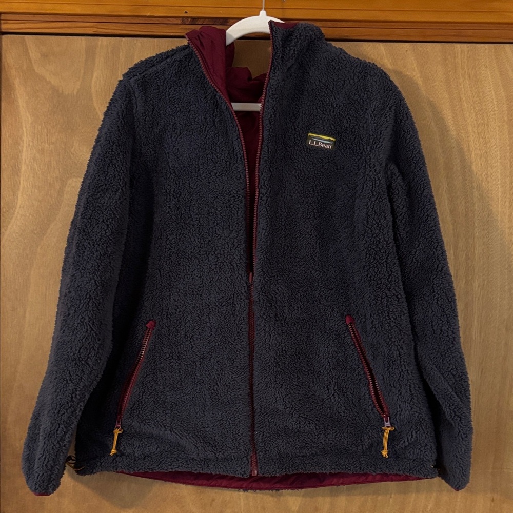 L.L. Bean Women's Mountain Bound Reversible Jacket Primaloft Fleece